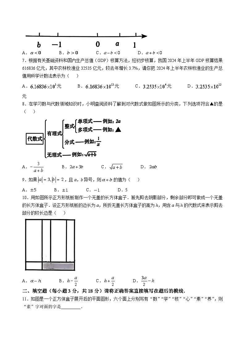 山西省晋中市平遥县2024-2025学年七年级上学期11月期中考试数学试卷(含答案)第2页