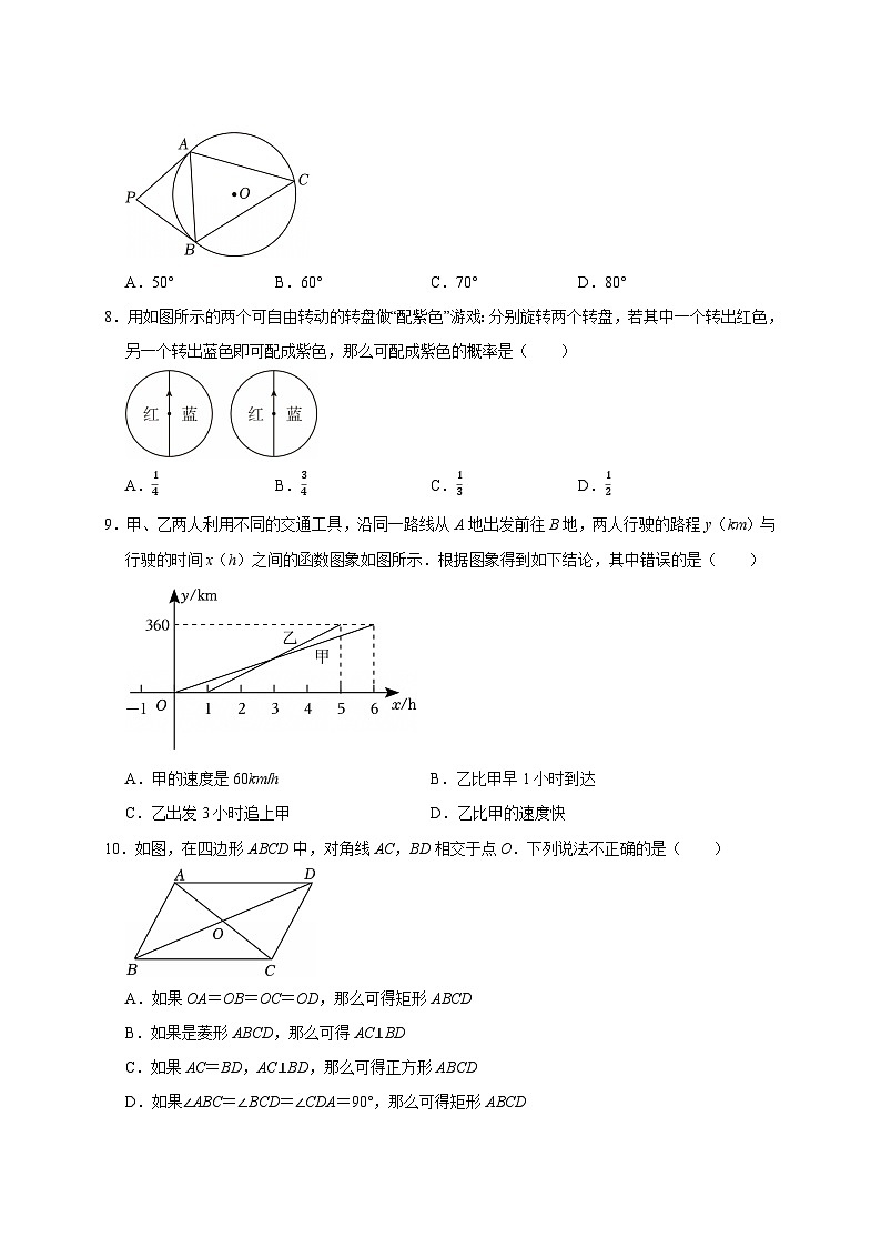 2025届山西省九年级中考数学适应性考试模拟试卷（一模）附答案第2页