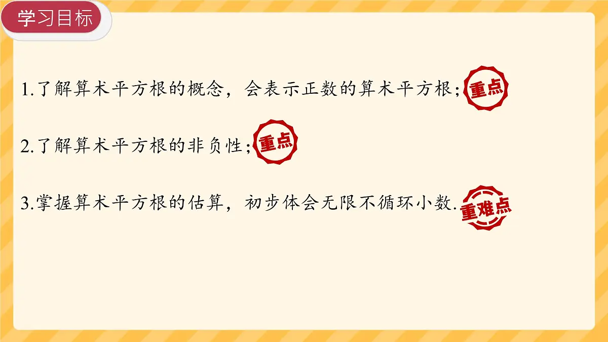 初中 数学 人教版（2024）七年级下册8.1.2算术平方根 课件第2页