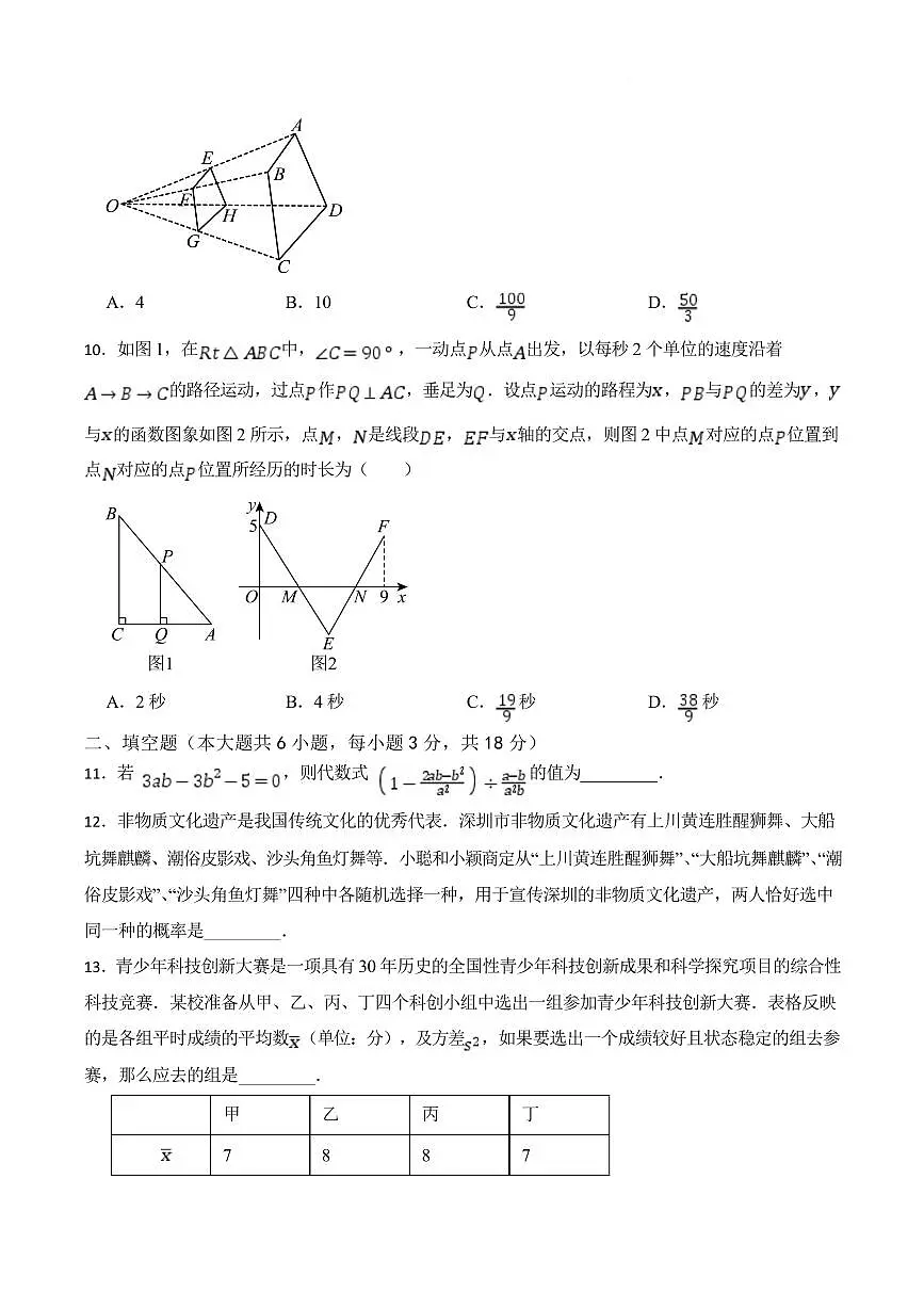 2025 年湖南长沙市数学初中学业水平考试模拟练习卷第3页