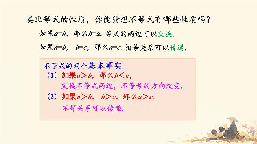 初中 数学 人教版（2024）七年级下册11.1.2 不等式的性质 课件第4页