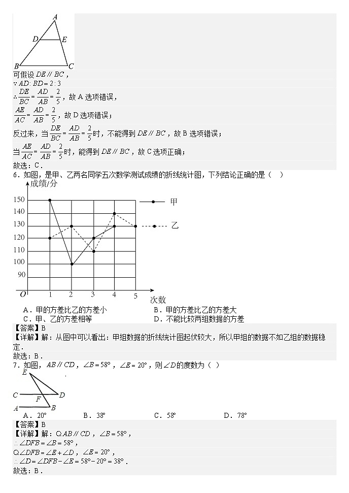 2025年辽宁省中考数学预测卷(答案版)第2页