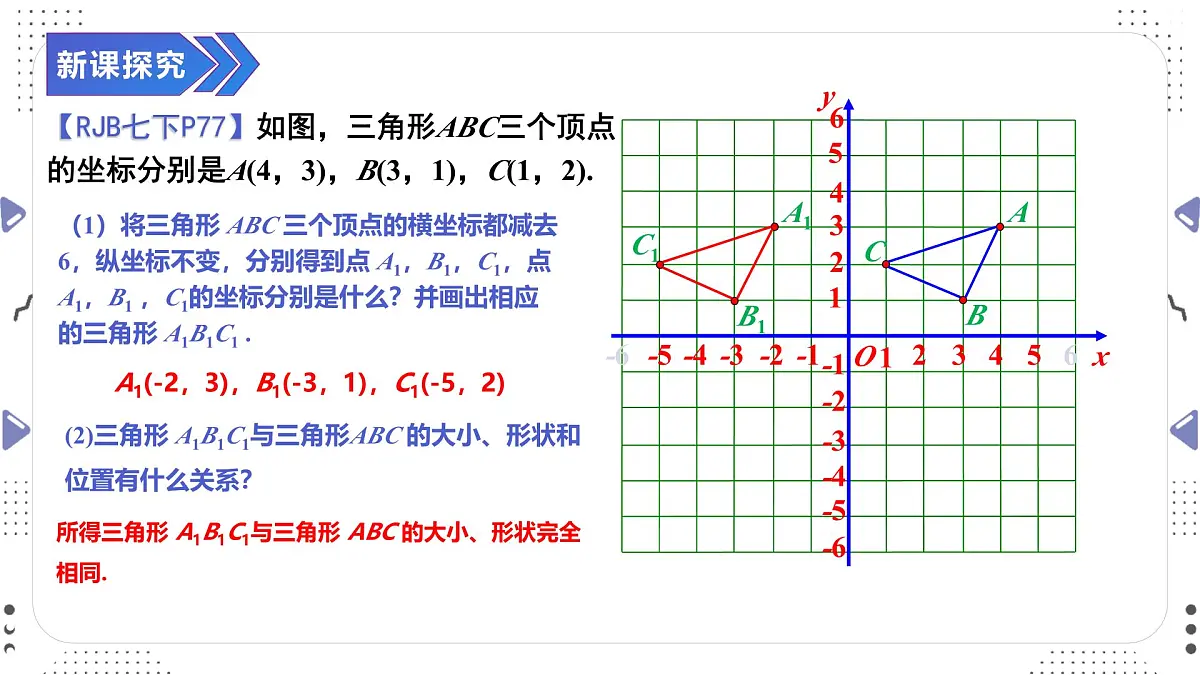 9.2.2 用坐标表示平移（二）课件　　-2024—2025学年人教版数学七年级下册第4页