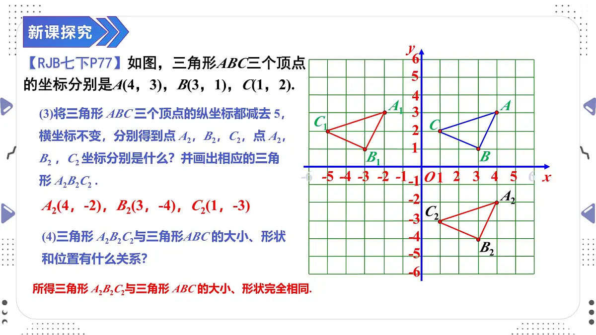9.2.2 用坐标表示平移（二）课件　　-2024—2025学年人教版数学七年级下册第5页