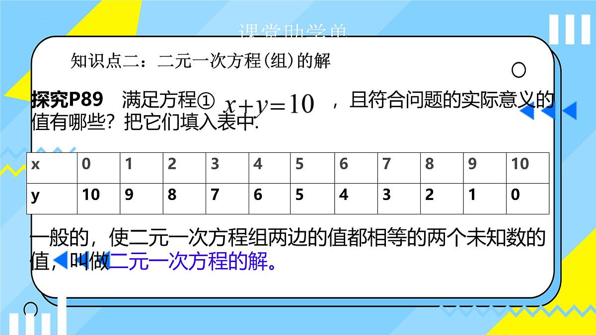 10.1 二元一次方程组的概念 课件  2024-2025学年人教版数学七年级下册第8页
