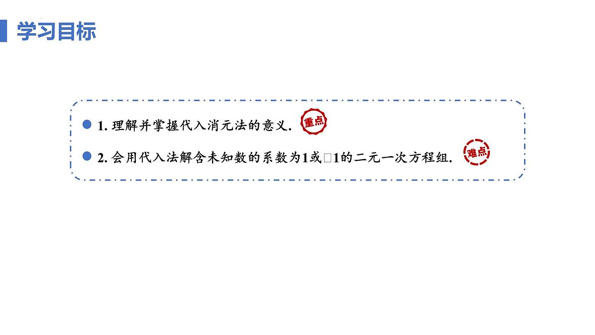 10.2.1 代入消元法 课时1 课件 2024—2025学年人教版七年级数学下册第3页