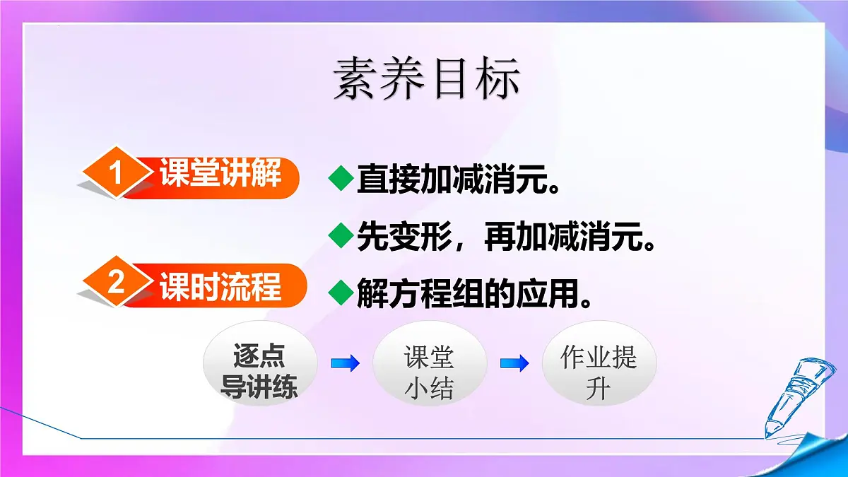 10.2.2解二元一次方程组--加减消元法课件2024-2025学年 人教版七年级数学下册第2页