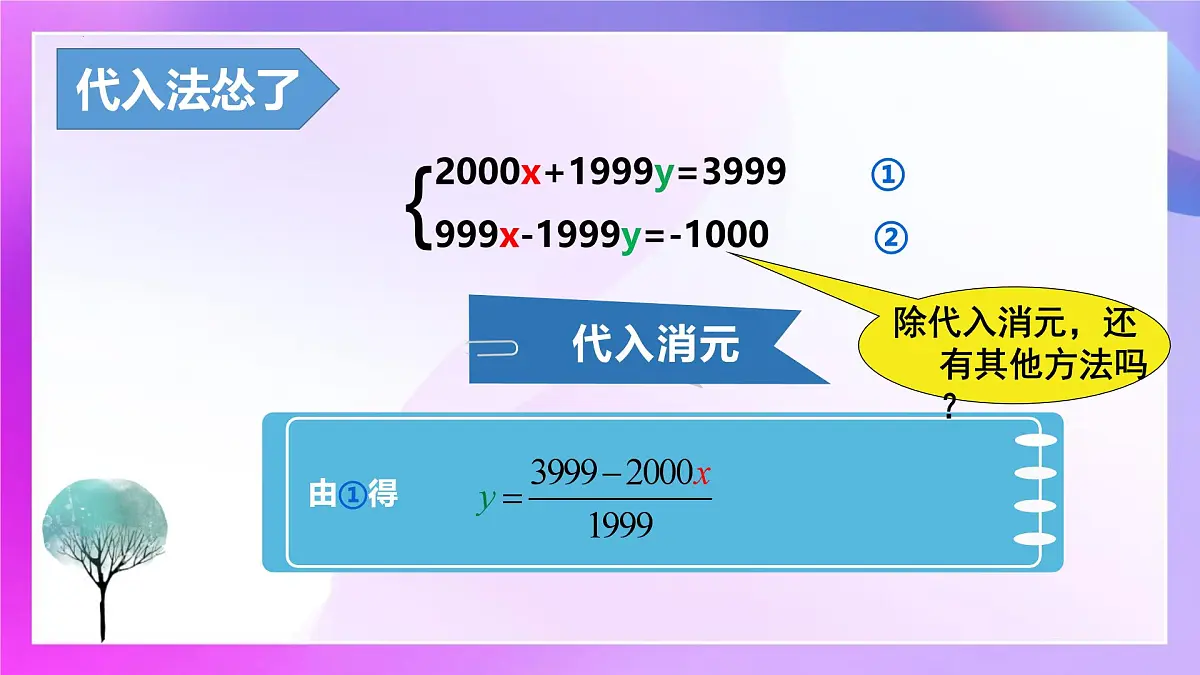 10.2.2解二元一次方程组--加减消元法课件2024-2025学年 人教版七年级数学下册第5页