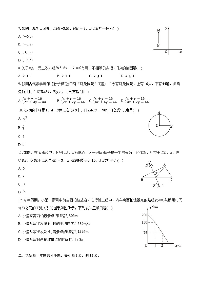 2025年贵州省中考数学模拟试卷（含答案）第2页