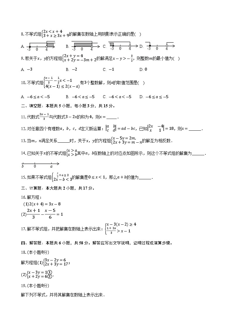 河南省洛阳市洛宁县2023-2024学年七年级下学期期中考试数学试卷(含答案)第2页