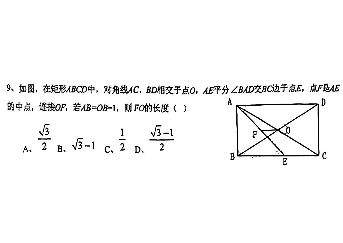 2023-2024武汉市武昌区水果湖一中八年级(下)期中数学试卷第2页