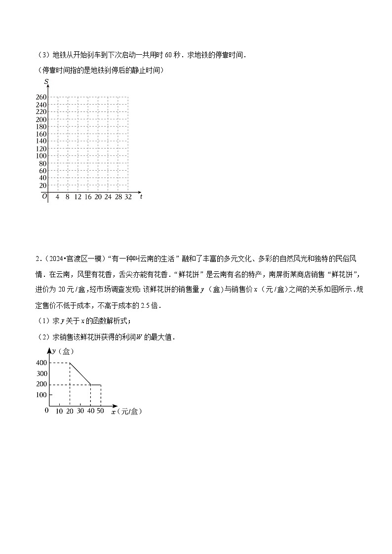 专题04 二次函数的实际应用60题专练 (学生版)-2025年中考数学压轴训练第2页