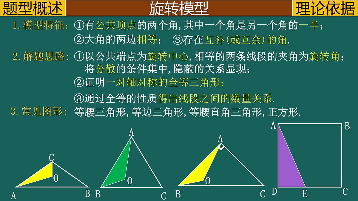 【中考数学】专题3.2旋转---三叉口模型 课件-中考数学二轮复习必会几何模型（通用版）第2页