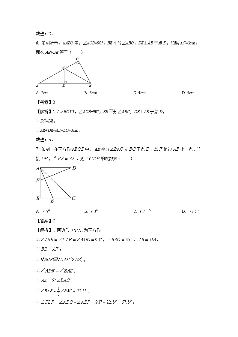 湖南省邵阳市新宁县期中联考2023-2024学年八年级下学期期中考试数学试卷（解析版）第3页