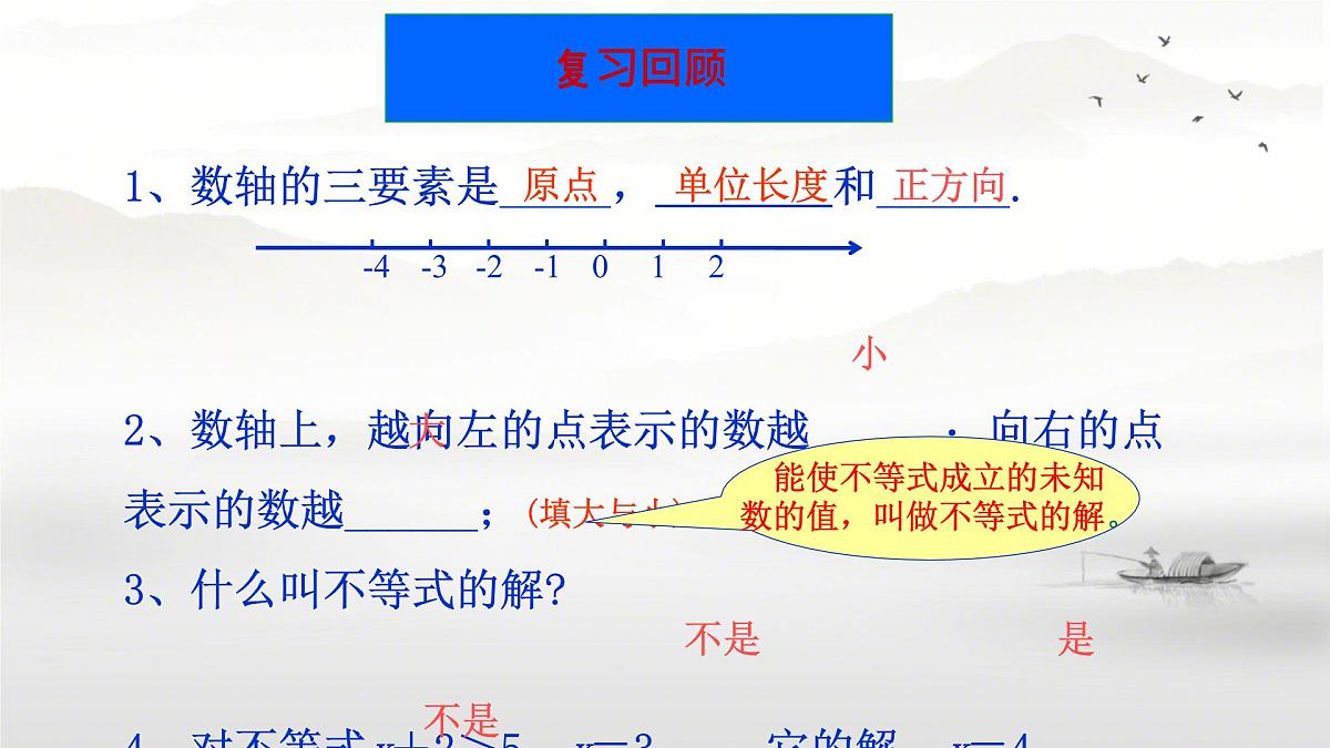 7.1.2 不等式的解集 课件 2024—2025学年华东师大版七年级数学下册第4页