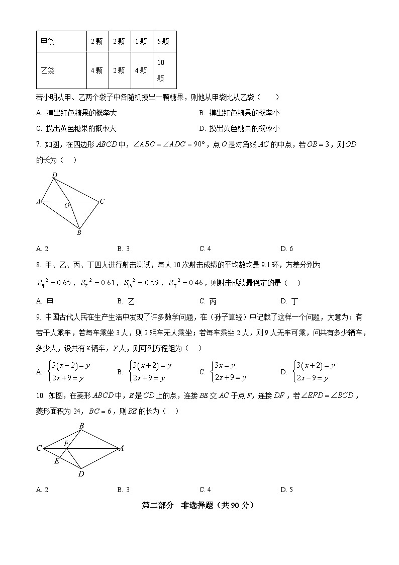 2025年辽宁省铁岭市中考一模数学试题第2页