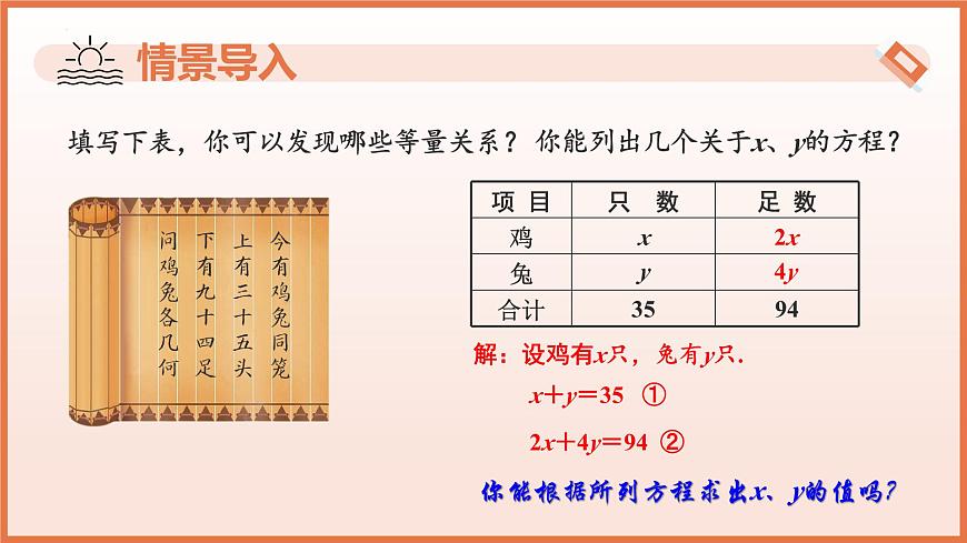 10.1 二元一次方程（教学课件） 2025学年七年级数学下册（苏科版2024）第8页