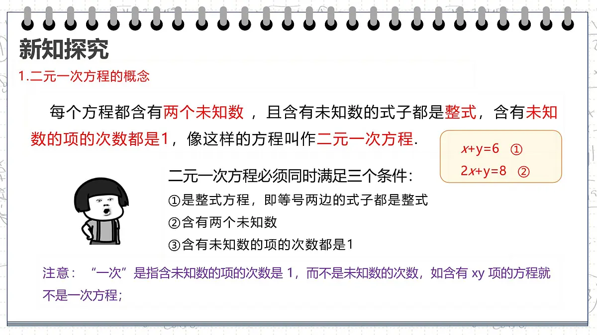 10.1 二元一次方程组的概念 课件-2024-2025学年人教版数学七年级下册第8页