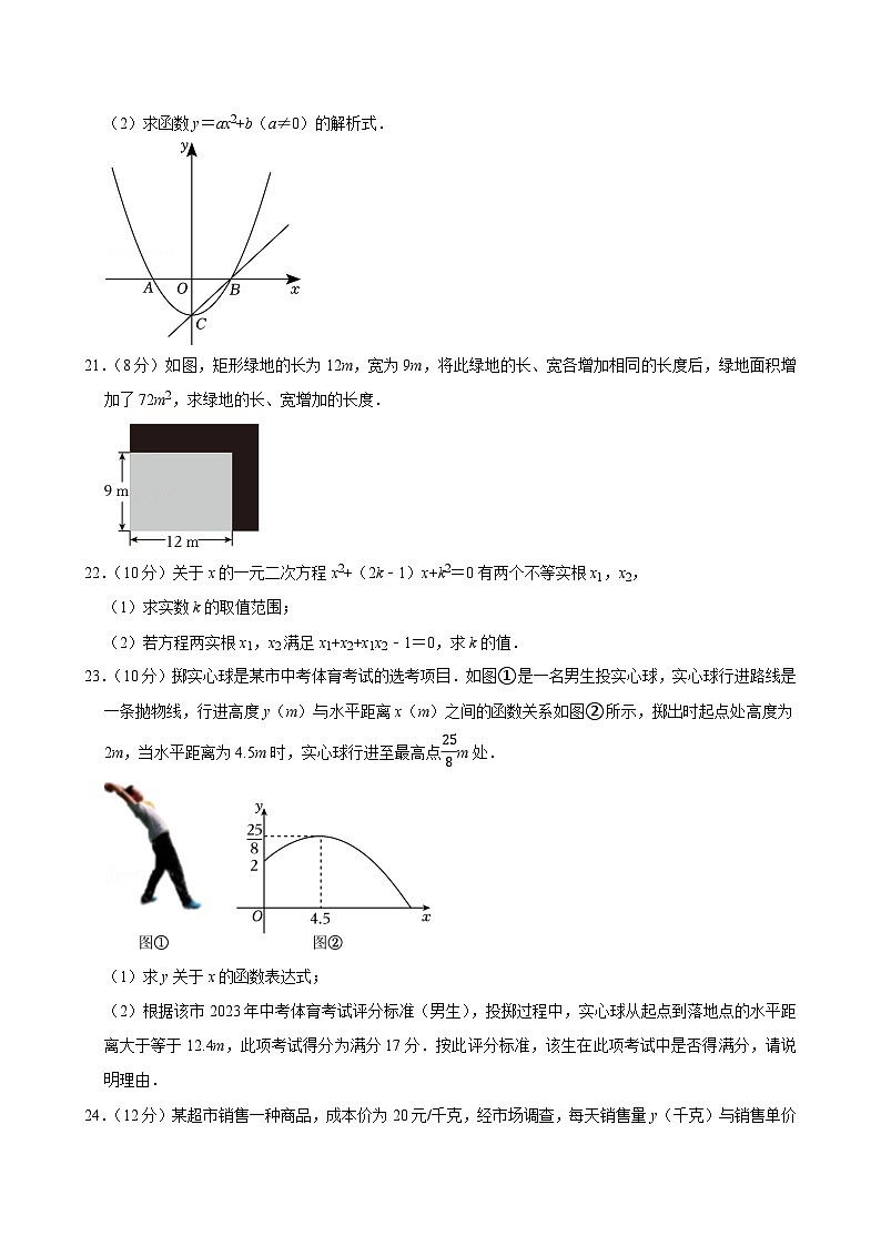 广东省江门市江海区礼乐中学2023-2024学年九年级上学期期中考试数学试题第3页