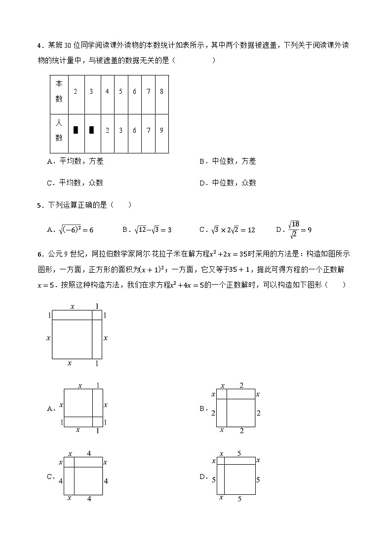 2024-2025学年八年级下学期数学期中测试（浙江杭州市专用）（含答案）第2页