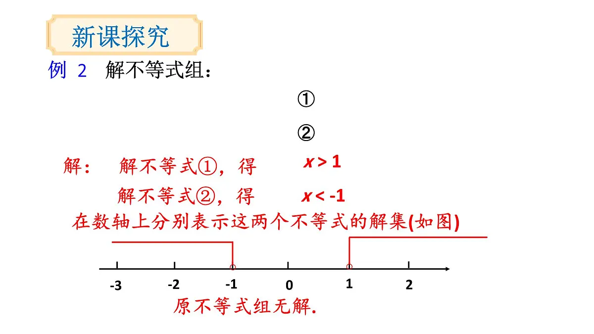 初中数学新沪科版七年级下册7.3第2课时 解较复杂的一元一次不等式组教学课件2025春第4页