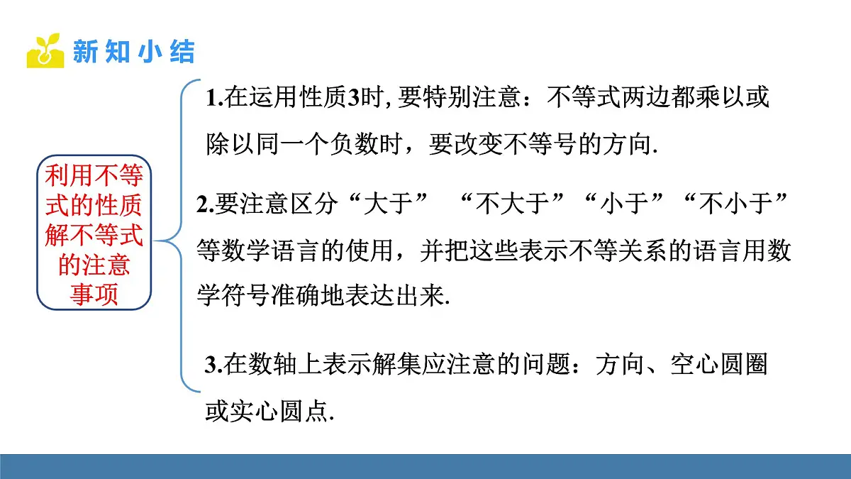 11.1.2 不等式的性质（2）人教版七年级数学下册教学课件第7页