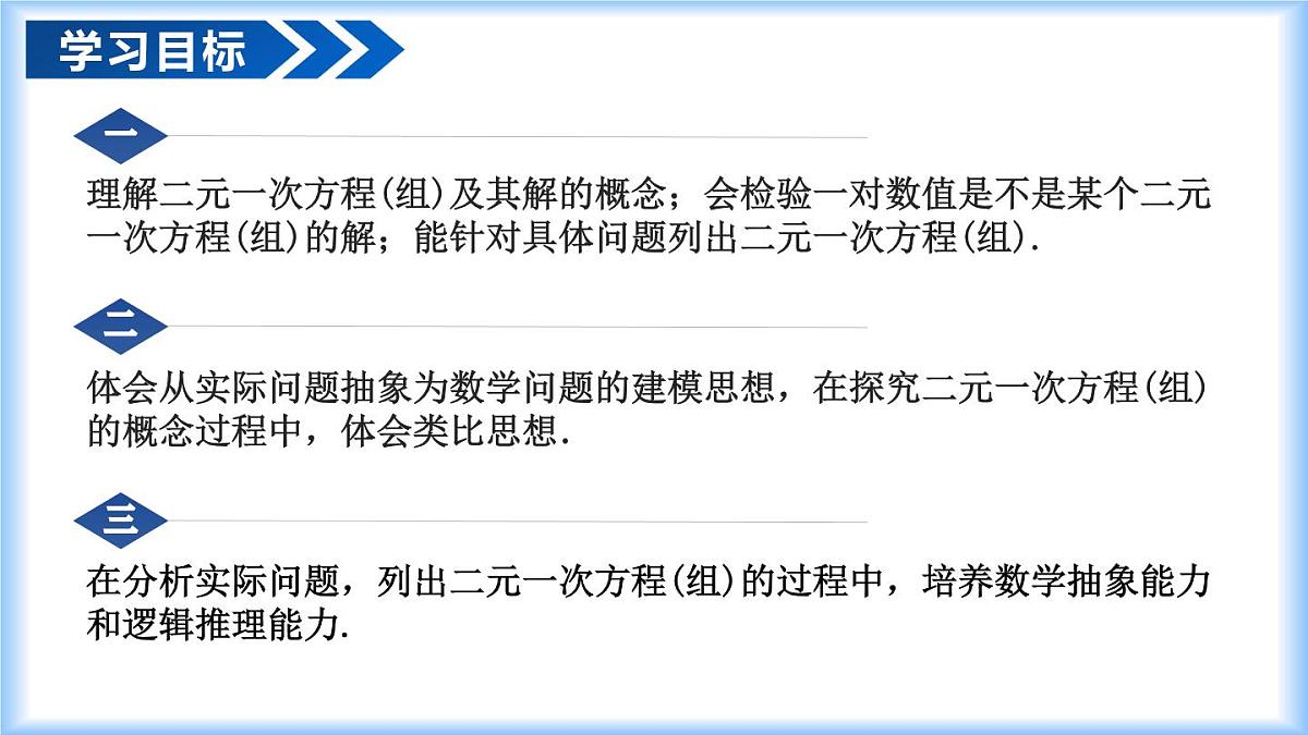人教版（2024）七年级数学下册课件 10.1 二元一次方程组的概念第2页
