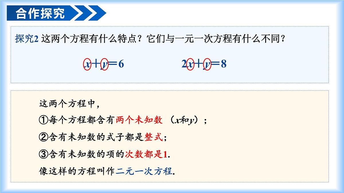 人教版（2024）七年级数学下册课件 10.1 二元一次方程组的概念第6页