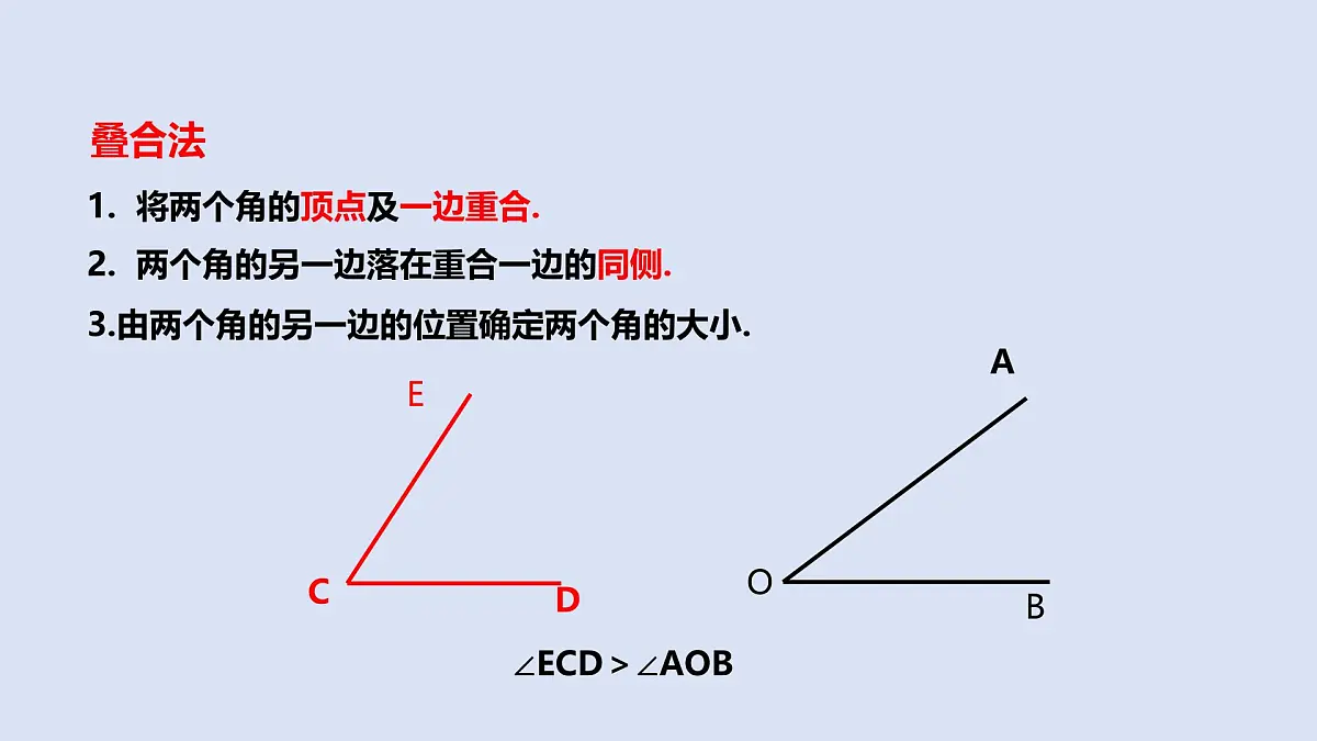 4.2 课时2 角的比较 课件 (2) 数学北师大版（2024）七年级上册第5页