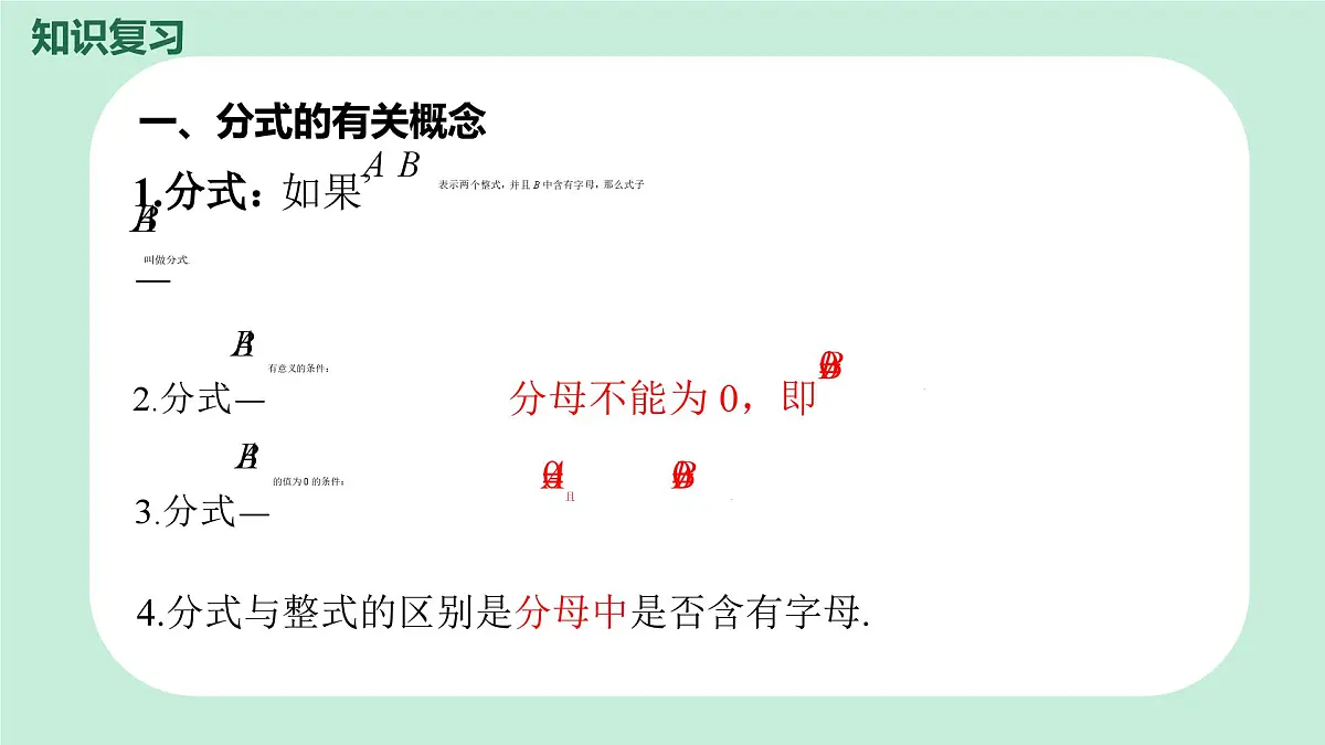 中考数学一轮复习备考专题3：分式 课件第4页
