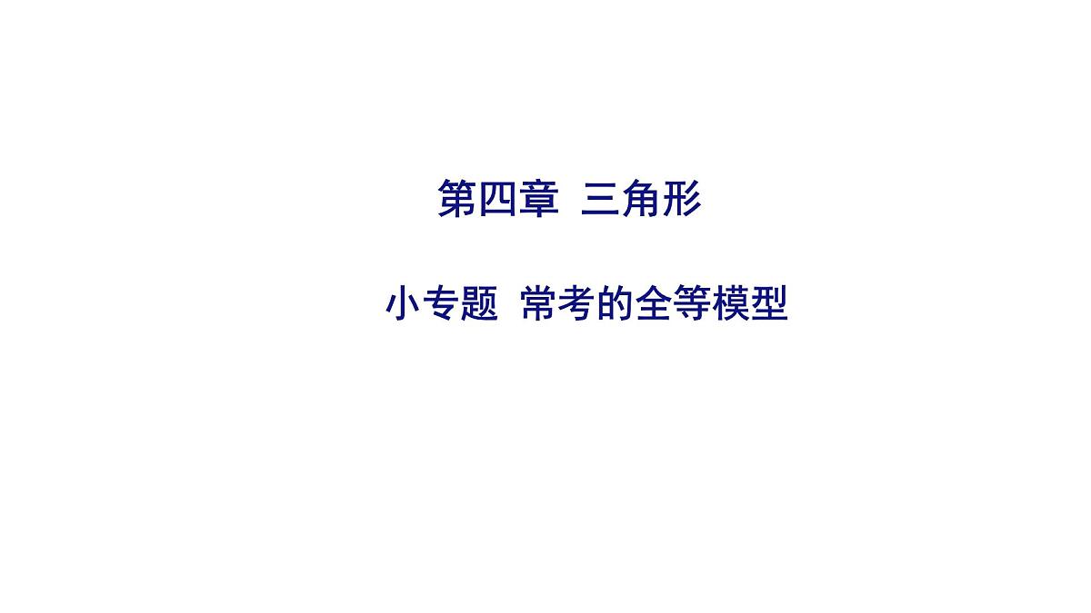 2025决胜中考河南数学一轮复习小专题 常考的全等模型课件第1页