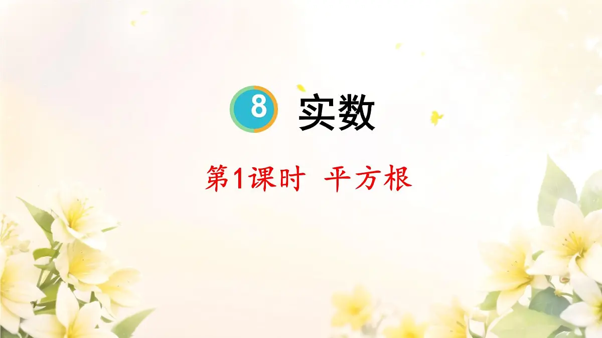 初中数学人教版（2024）七年级8.1 平方根 课件第1页