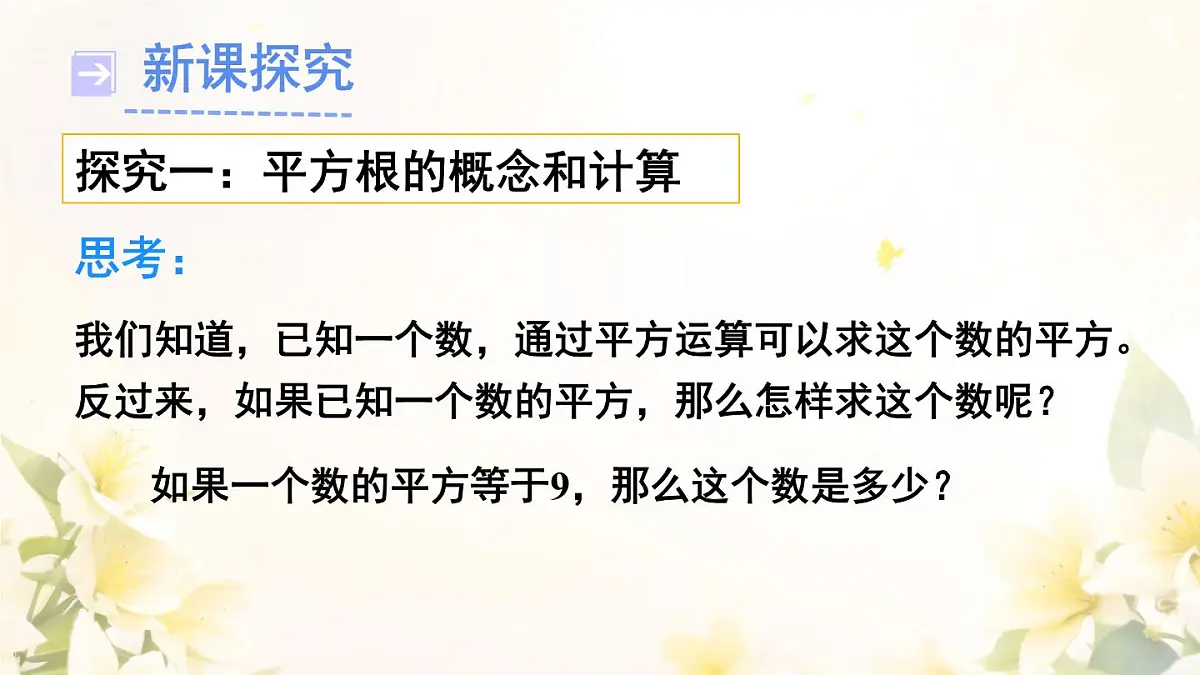 初中数学人教版（2024）七年级8.1 平方根 课件第3页