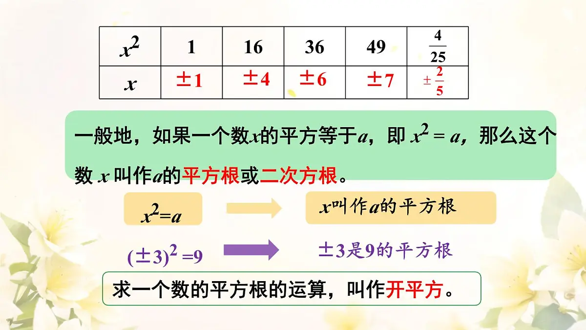 初中数学人教版（2024）七年级8.1 平方根 课件第7页