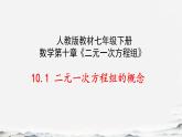 初中數(shù)學人教版（2024）七年級下冊10.1  二元一次方程組的概念 課件