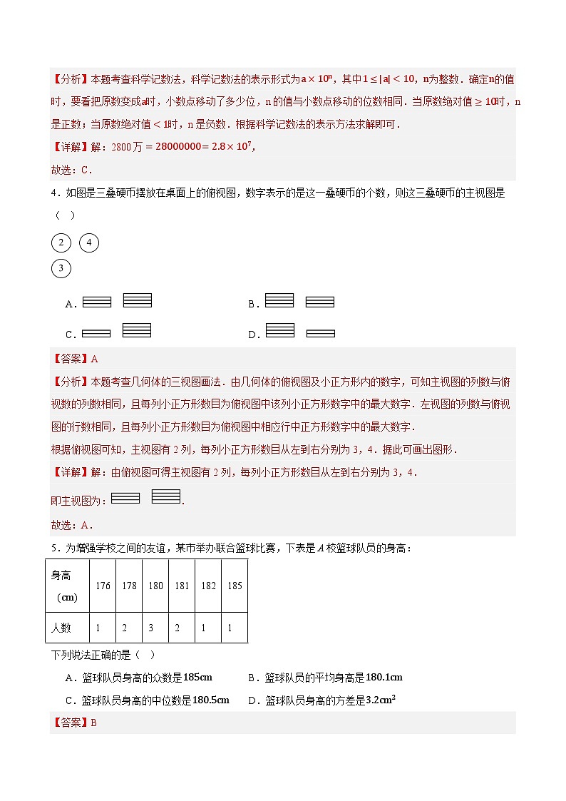 2025年中考第二次模拟考试卷：数学（浙江卷02）（解析版）第2页