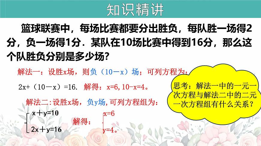 初中 数学人教版（2024）七年级下册10.2.1 消元——解二元一次方程组-代入法 课件第4页