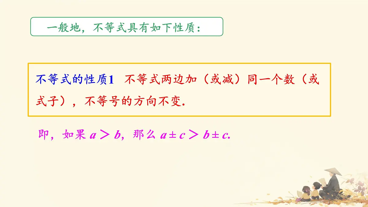 初中数学人教版（2024）七年级下册11.1.2 不等式的性质第1课时 课件第7页