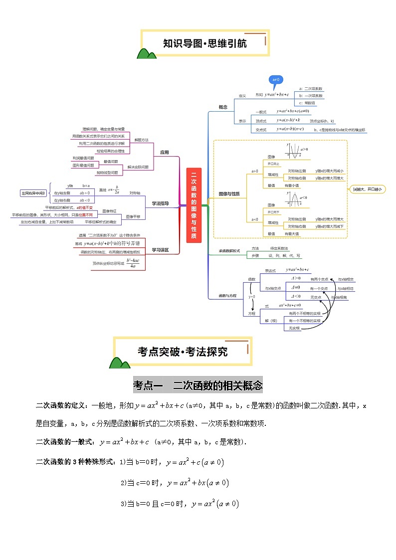 中考数学专题复习第13讲 二次函数的图像与性质(讲义，4考点+3命题点19种题型(含3种解题技巧))(解析版)第3页