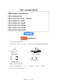 2024-2025学年 两直线的位置关系（8大题型）七年级数学下册期中真题检测试题
