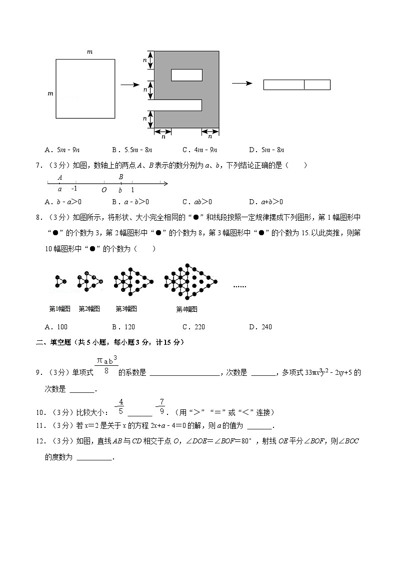 陕西省西安市长安区2024-2025学年七年级上学期第三次月考数学试卷(含解析)第2页