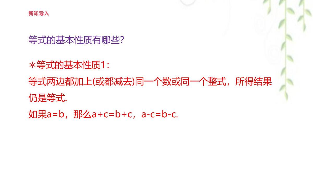 5.2.1等式的性质与方程的简单变形  --课件 华东师大版（2024）数学七年级下册第3页