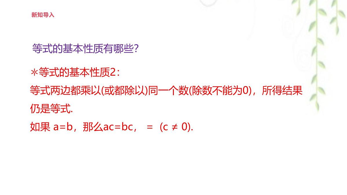 5.2.1等式的性质与方程的简单变形  --课件 华东师大版（2024）数学七年级下册第4页