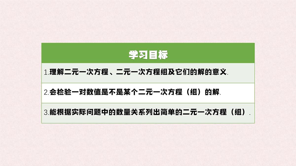 6.1 二元一次方程组和它的解 -课件 华东师大版（2024）数学七年级下册第2页