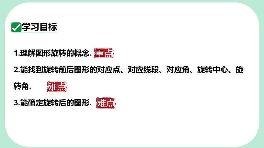 9.3.1  图形的旋转  -课件 华东师大版（2024）数学七年级下册第2页