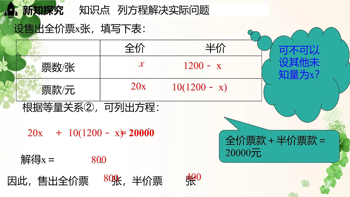 5.2.5 实际问题与一元一次方程 -课件 华东师大版（2024）数学七年级下册第6页