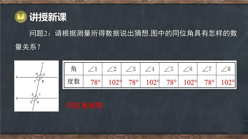7.5 平行线的性质 第1课时 平行线的性质定理（课件）-2024-2025学年冀教版（2024）七年级数学下册第6页