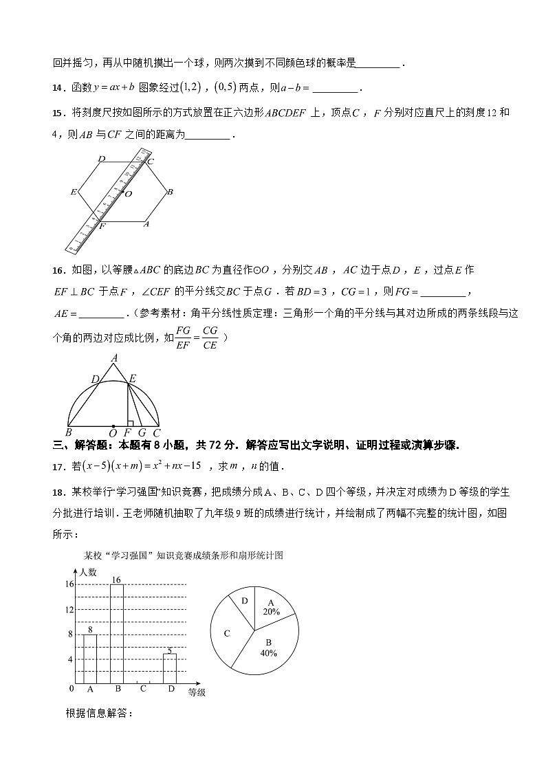 2025年浙江省初中学业水平仿真考试数学试题附答案第3页