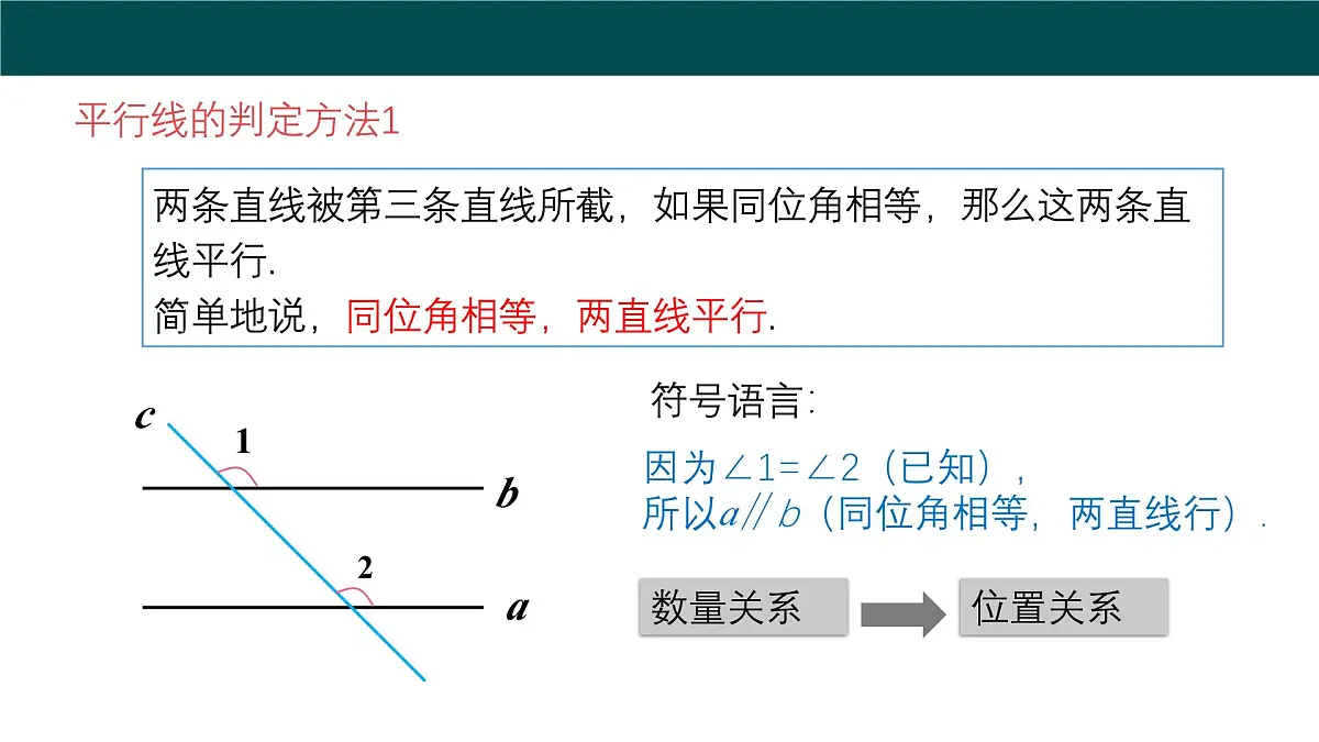 10.2平行线的判定（第3课时平行线的判定方法）（同步课件）-2024-2025学年七年级数学下册（沪科版2024）第7页