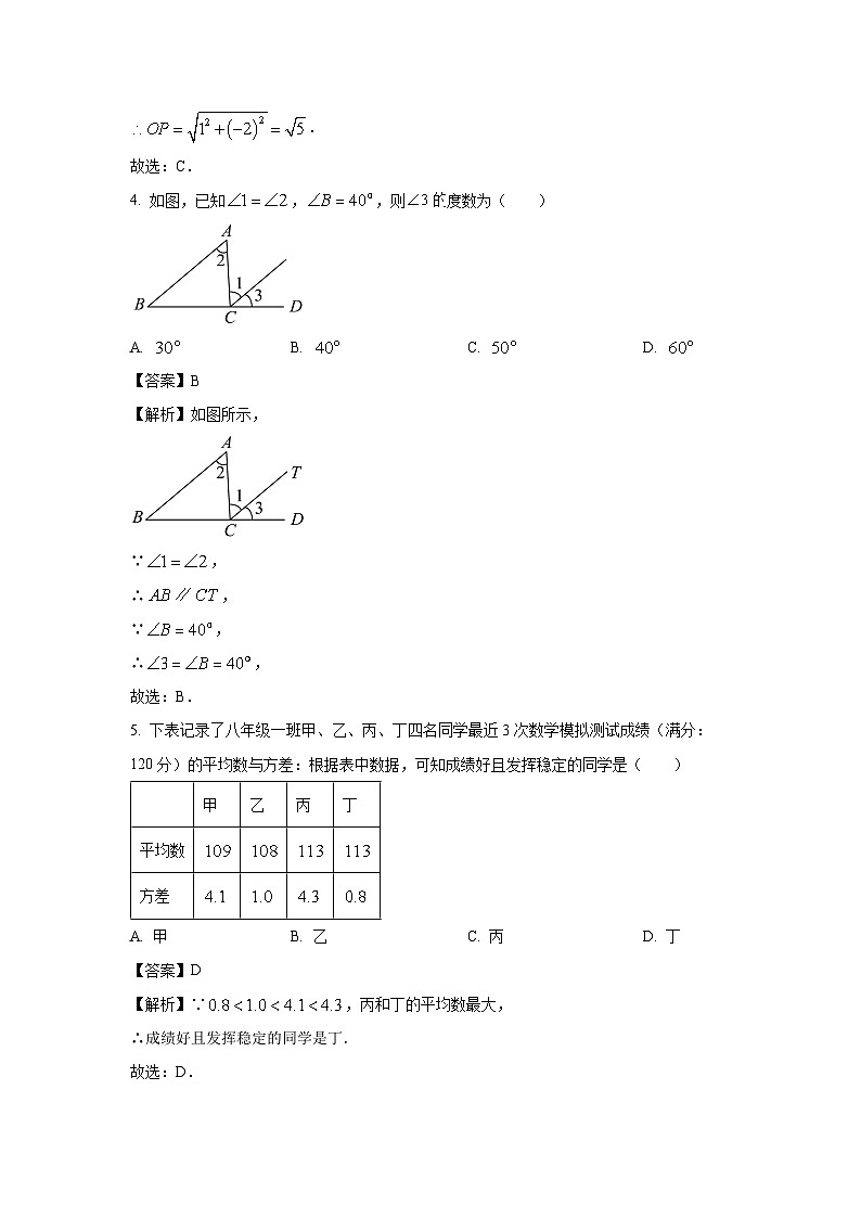 河南省平顶山市宝丰县2024-2025学年八年级上学期期末考试数学试卷（解析版）第2页